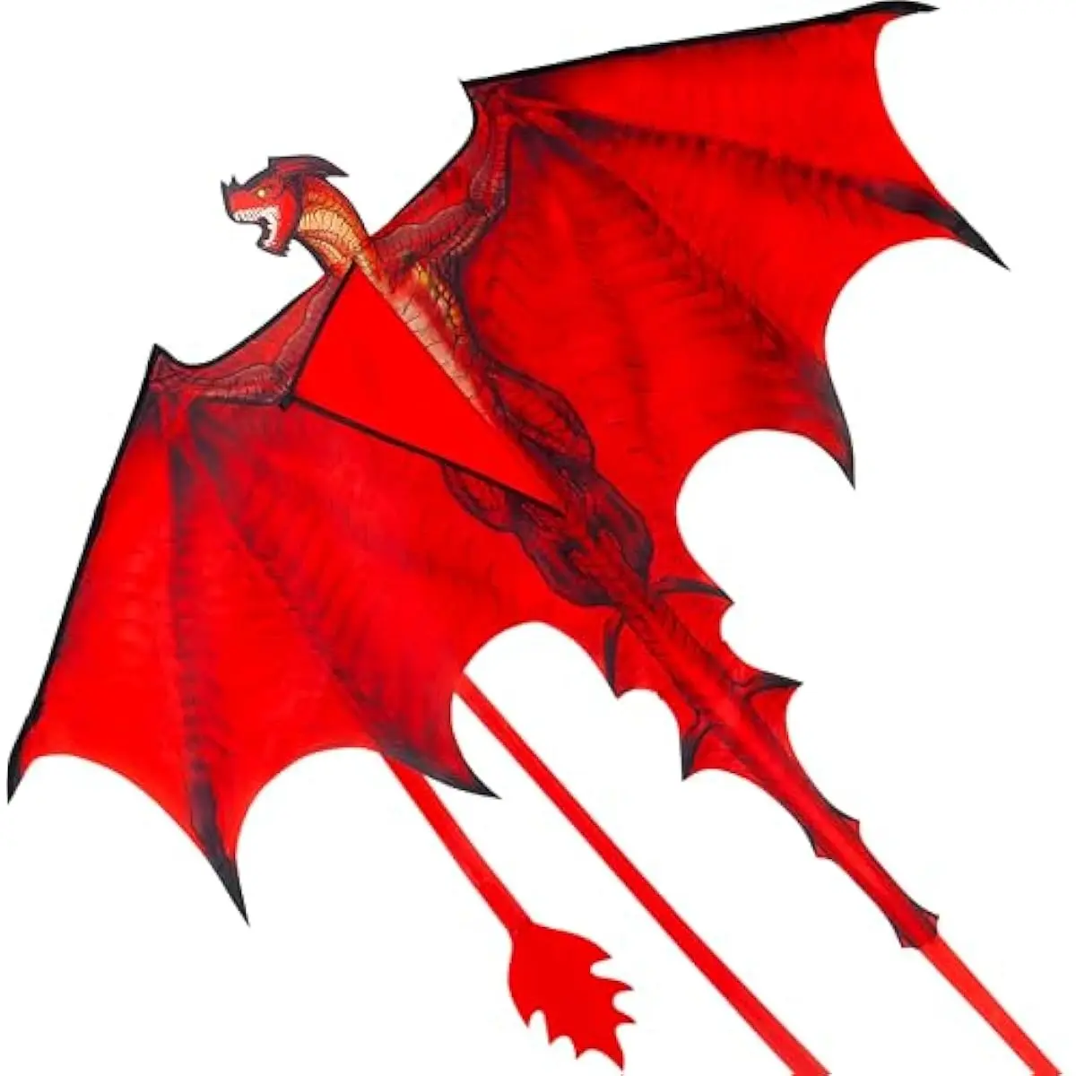 Dragon Kites for Kids and Adults, Easy to Fly Large Single Line Kite for Kids - 55" x 46" Red Kites with 328ft String for Beginners,Dragon Red Beach Kite for Outdoor Games and Activities