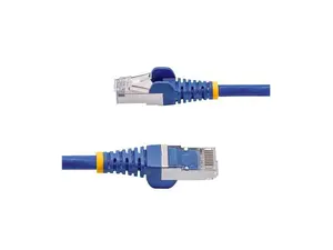 StarTech 1ft Blue CAT8 Ethernet Cable, Snagless RJ45, 25G/40G, 2000MHz, 100W PoE, S/FTP 26AWG Pure Pure Bare Copper Wire, LSZH, Shielded Network Patch Cord - NLBL-1F-CAT8-PATCH
