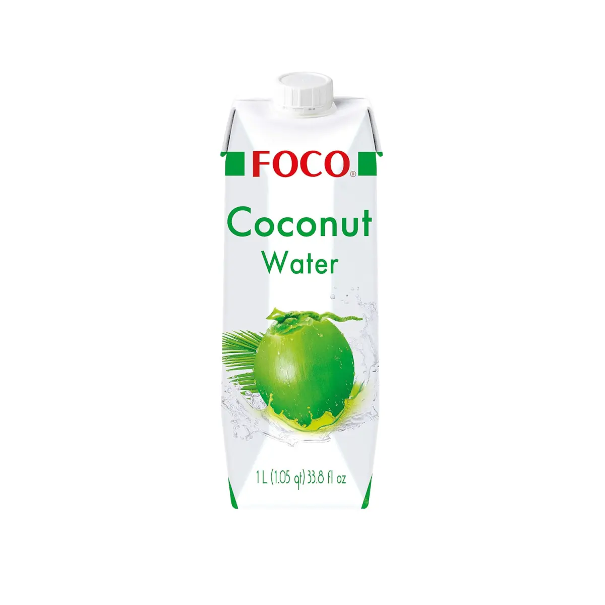 FOCO 100% Natural Coconut Water Beverage, 1000ml, No Added Sugar