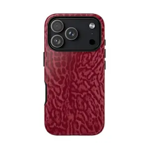 Burgundy Leopard Print Tough Phone Case, Stylish Protective Cover Hard Case Tough 2-piece Phone Case for iPhone 17 Pro Max Phone Case 17 Air 16E 16 15 Plus 14 13 12 11 X XS Max XR 7 8 Plus Phone Cases,Samsung Galaxy S25 ULTRA Phone Case S21 S22 S23 FE S24