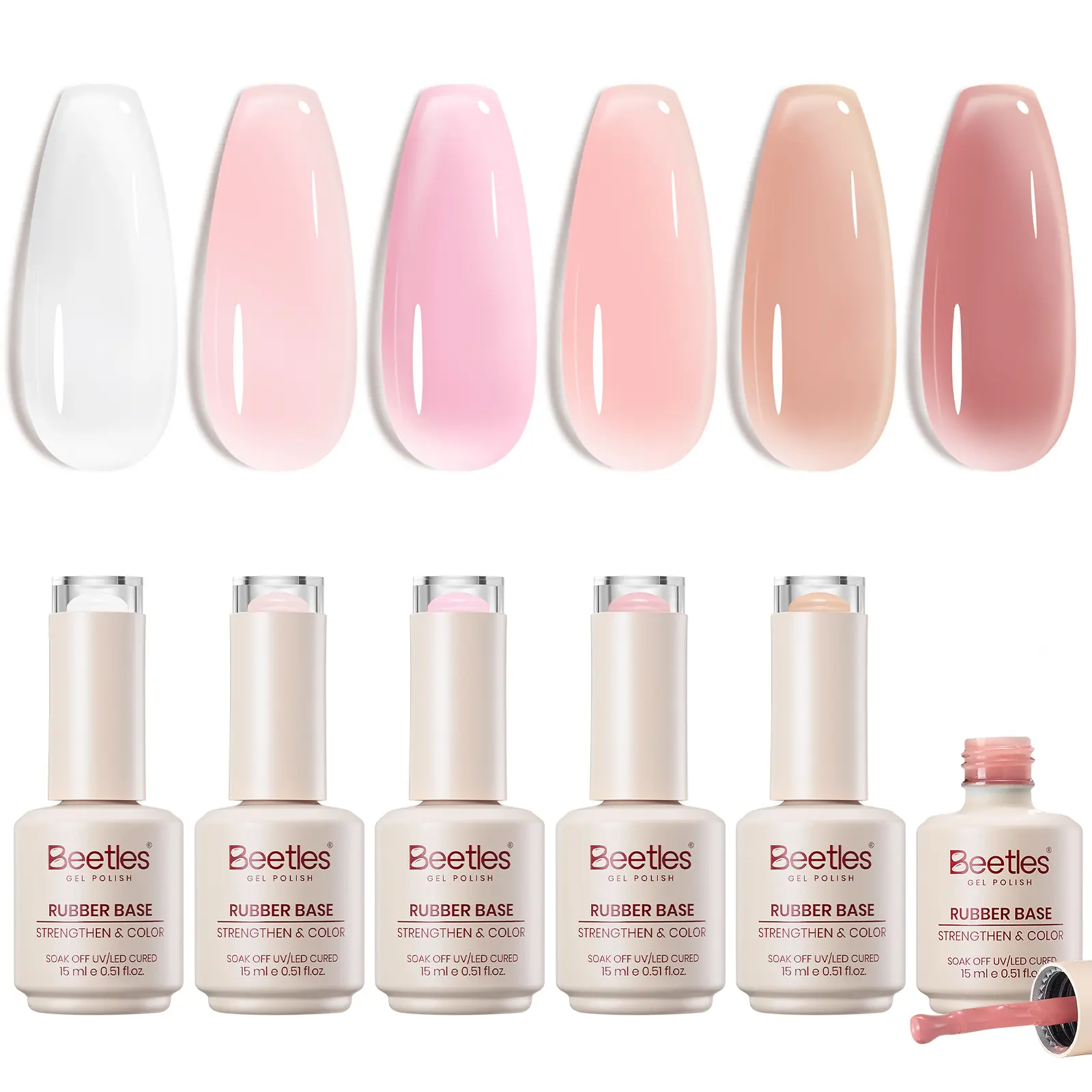Beetles Rubber Color Base Jelly Gel Nail Polish Set, Easy Nail Application DIY Nails at Home Gift for Women, Manicure, Nailcare & Beauty Products Uv Cutics mothersdaygift Spring Nail Summer Nail Vacation Nail #SummerVibes