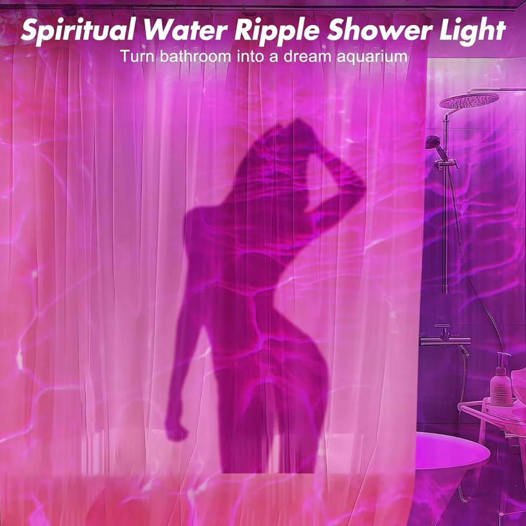 Super Upgraded 16- Colors Water Ripple Projector Lamp with Bluetooth Speaker Music Sync Rechargeable Ocean Wave Ambient Light Remote Night Light Aesthetic Room Decor home light projector galaxy