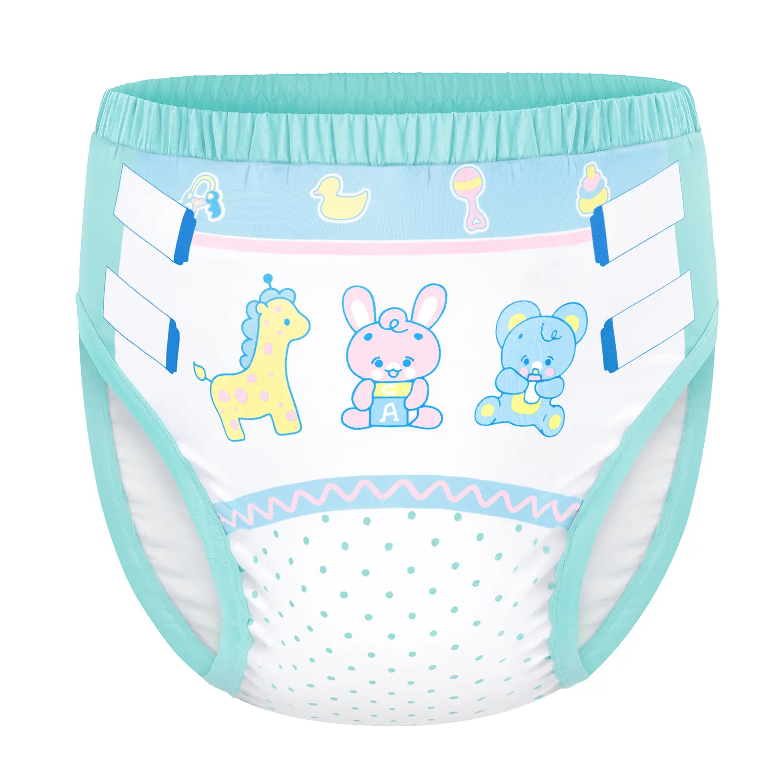 LITTLEFORBIG Adult Training Pants with Cute Baby Parade Design, Silk-like Pastel Panties, Seamless and Breathable, Washable for Everyday Wear, Seamless Knickers, Polyester, Spandex, Lady, Women, One-Piece
