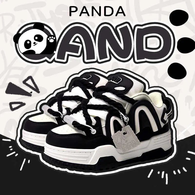 Women's Casual Trainers - Q-AND 2026 Unisex Sneakers, Footwear with Thick Hemp Rope Laces, Silver Pendants, Fabric Upper, Ankle-Cut, Round Toe, Knot Detail, Letter Print, Sporty Chic Design for Outdoors Skate Travel, Black Athletic Shoes, Sneaker, Casual