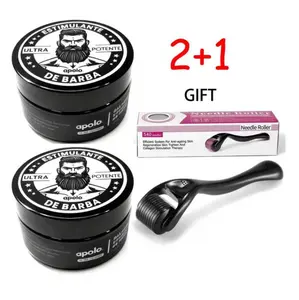 Men's Ultra Potente Minoxidil Beard Cream by Apolo.2X Strength Alopecia Stimulant, Fast Follicle Activation and Repair