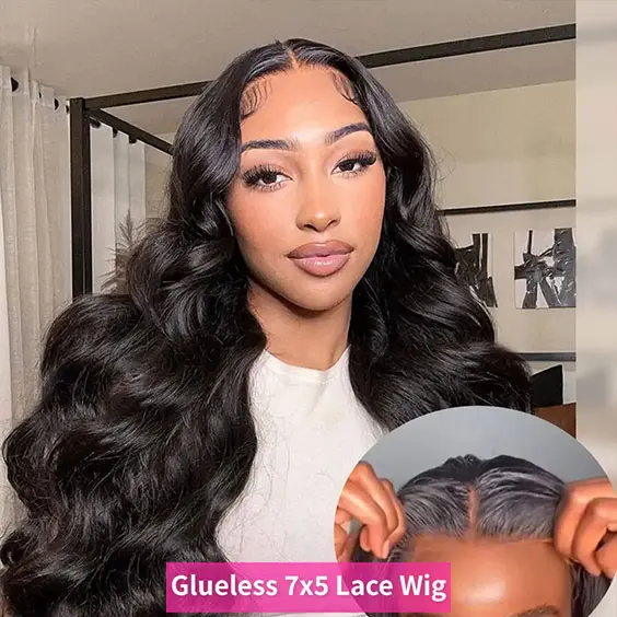 Glueless 7x5 Body Wave