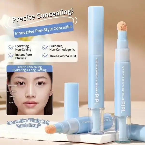 Dual-Effect Concealer & Foundation Cream, 4.6g High-Coverage 24-Hour Matte Long-Lasting Makeup, Silicon-Free Formula for Acne Marks & Sculpting, Acne-Prone Skin Cosmetic