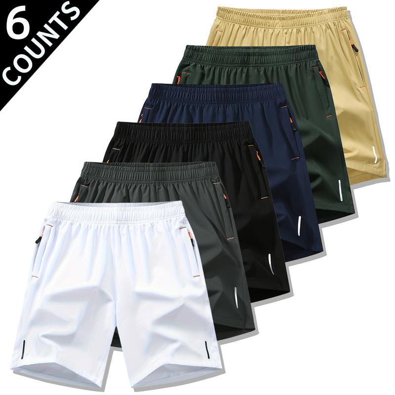 6-piece set shorts for men Summer men's casual quick drying shorts, sports and casual jogging, breathable and loose bottom shorts tiktok shop deals  5 sense gifts for him  Plain Beige Menswear Tropical