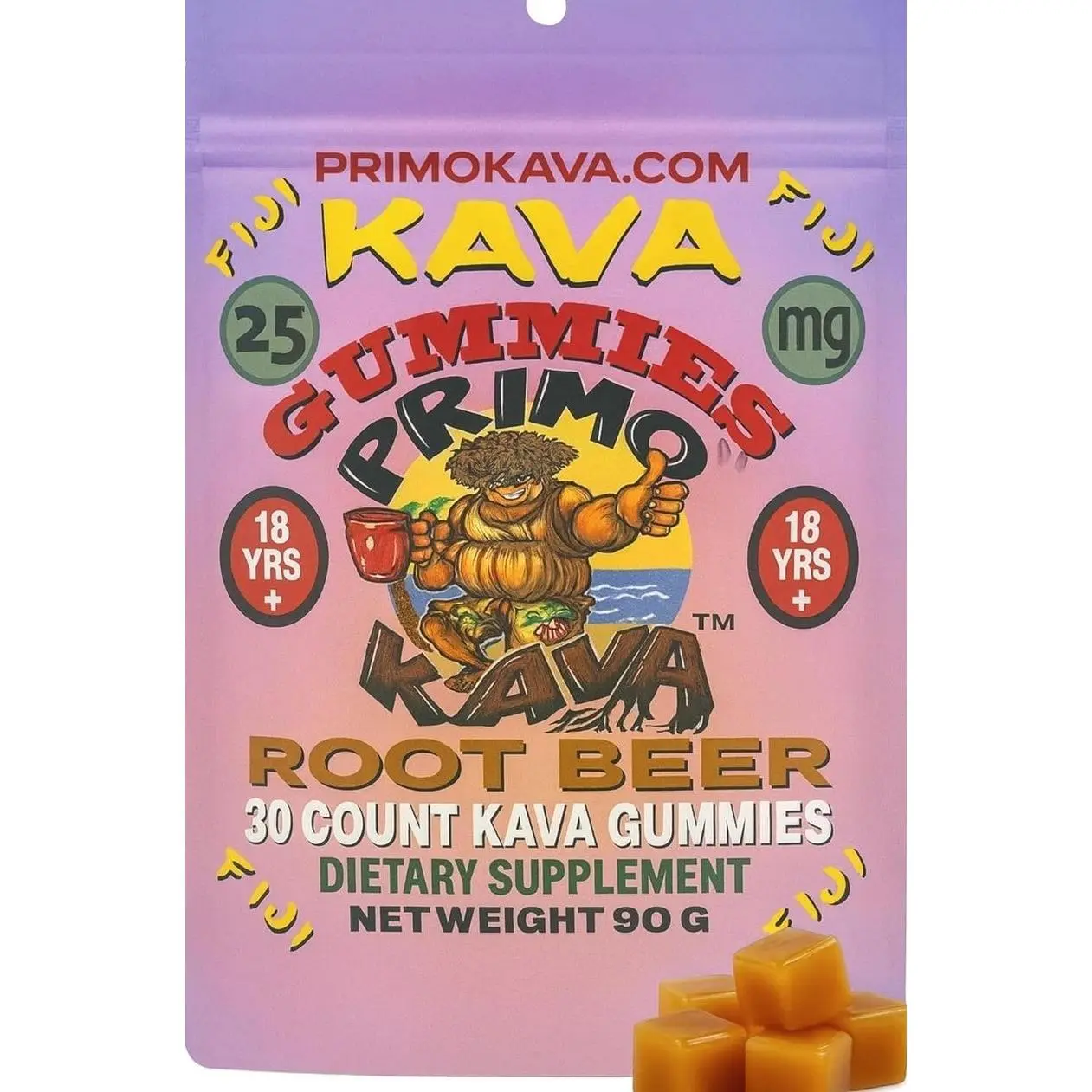 Kava Kava Gummies 375mg – Strong Noble Kava with 375mg Kavalactones per Package for Calm & Relaxation – Fast-Acting Fiji Kava Root Extract – Certified 3rd Party Testing - Root Beer Flavor
