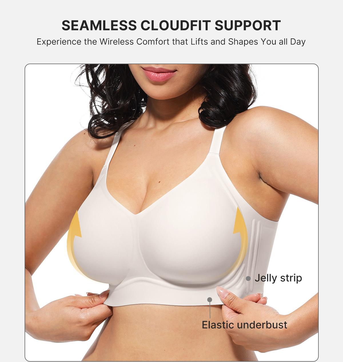 Shapellx Smoothing CloudFit Wireless Support V-Neck Bra