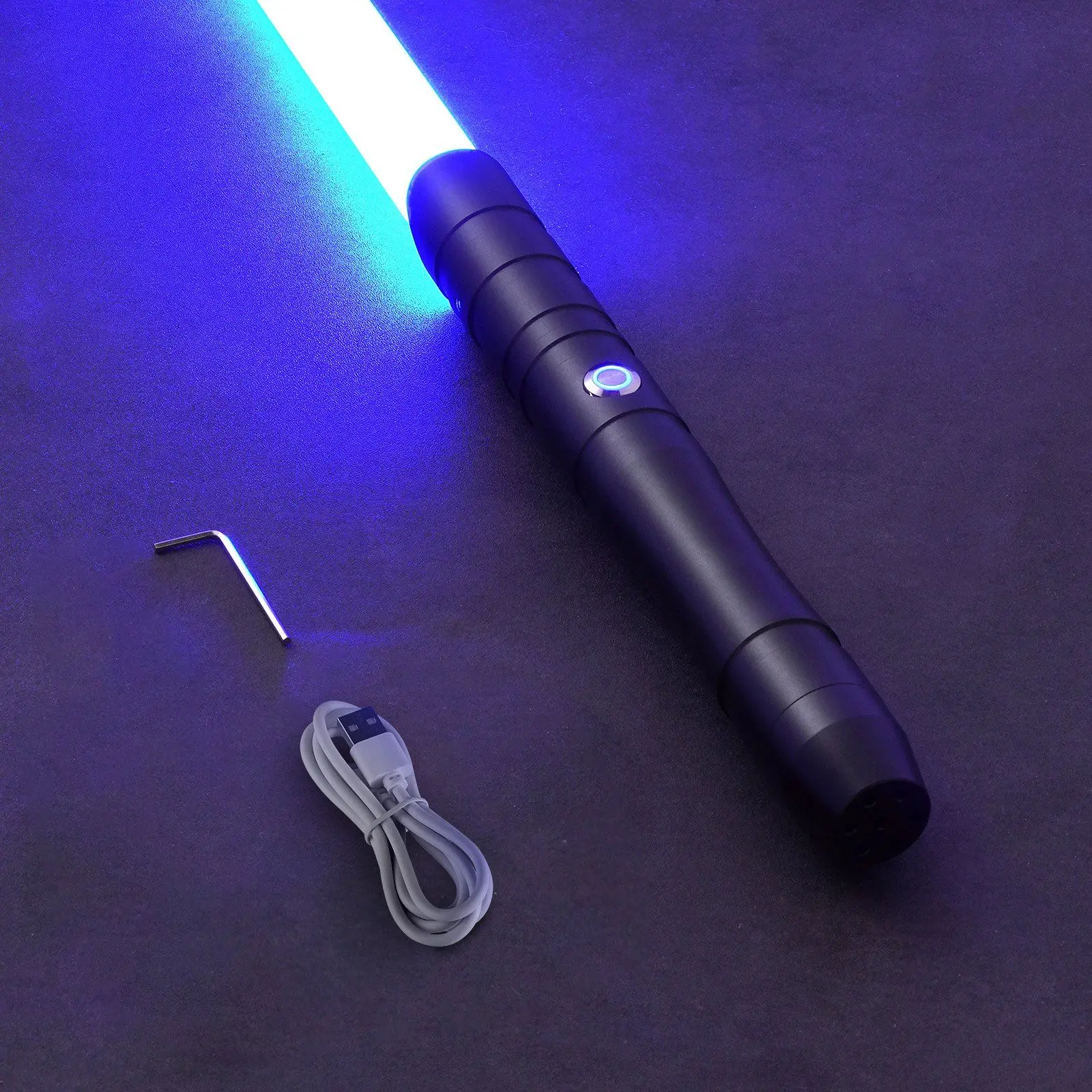 Christmas present Lightsaber 12 RGB Colors 38" Sound Mute Rechargeable Dueling Light Saber