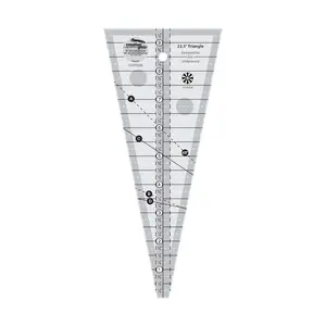 Creative Grids 22-1/2 Degree Triangle Ruler– CGRT225 – Made in USA, 4-1/4in x 9-1/2in, Non-Slip Grip Acrylic Quilting, Sewing, Crafting, Patchwork Ruler & Template
