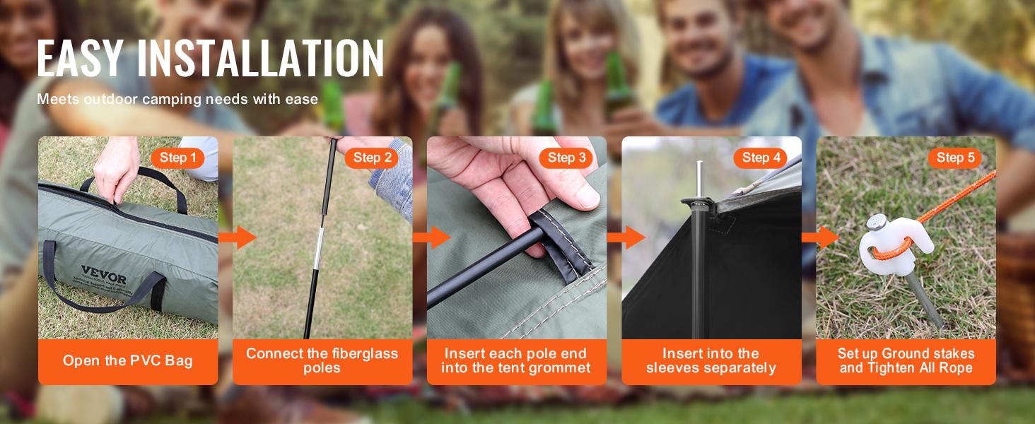 VEVOR Vehicle Awning, TikTokShopBlackFriday, Large 10' x 7' Shade Coverage Car Side Awning, PU2000mm UV50+ Car Awning with Extended Side Canopies and Portable Storage Bag, Suitable for Truck, SUV, Van, Campers