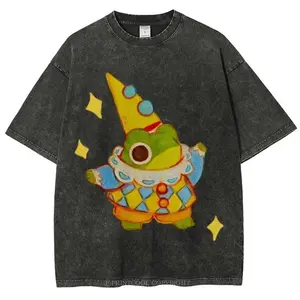 Star Frog Unisex Vintage Washed Tee, Vintage Coloful Tee - Oversized Shirt - Unisex Streetwear