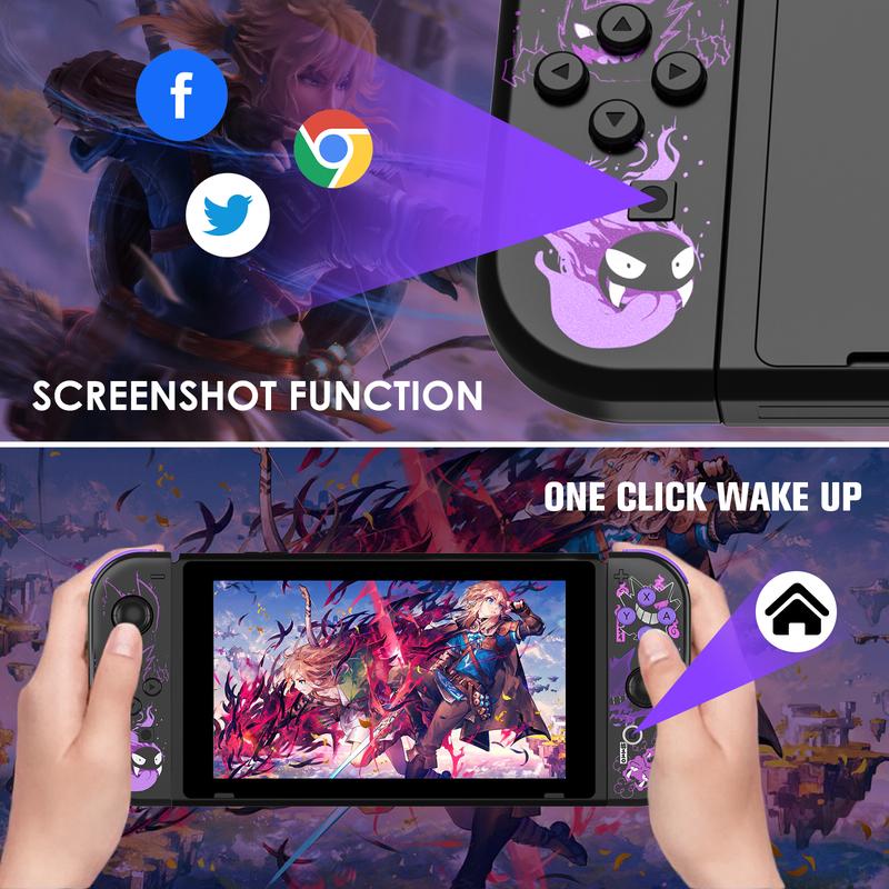 【TikTokShopBlackFriday】Wireless Joycon Compatible with Switch/Lite/OLED, Game Pad For Switch Console, Wireless Replacement for Switch Joypad Controller Joystick