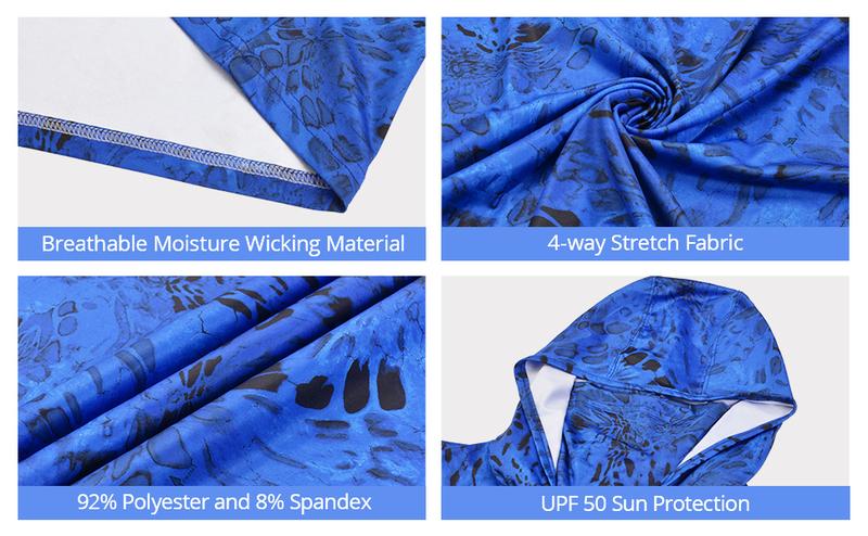 KastKing Men's Long Sleeve Fishing Shirt ,UPF 50 Fishing Hoodie Shirt For Men And Women, Long Sleeve Fishing Hiking Shirt, Breathable Moisture Wicking