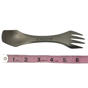 VALTCAN Titanium Spork 3-in-1 Fork Spoon Knife Essential Camping Flatware 24g