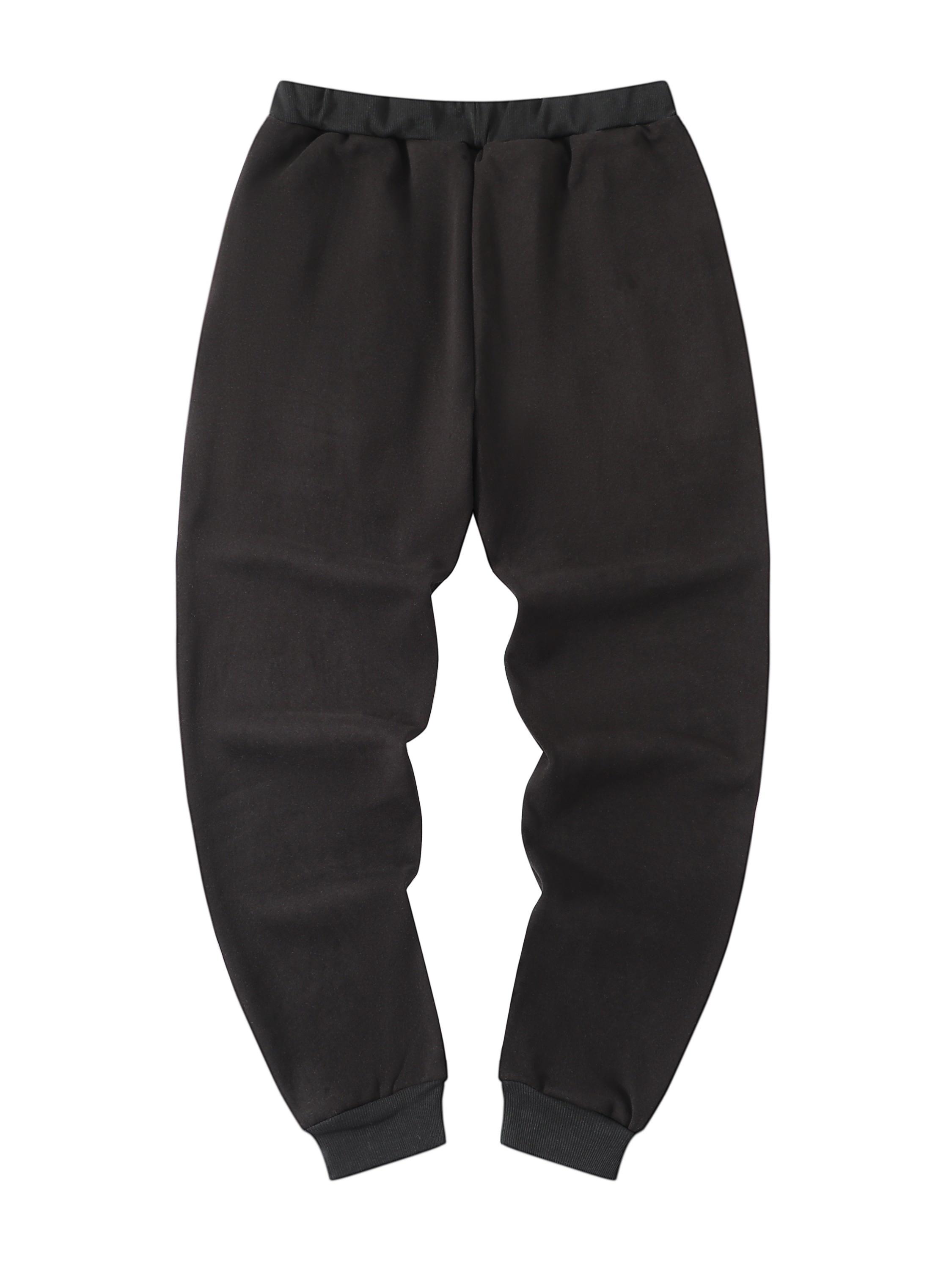 Fashionable Men's Color Block Hooded Sports Set – Zippered 2-Piece Casual Sportswear, Suitable for Everyday Wear