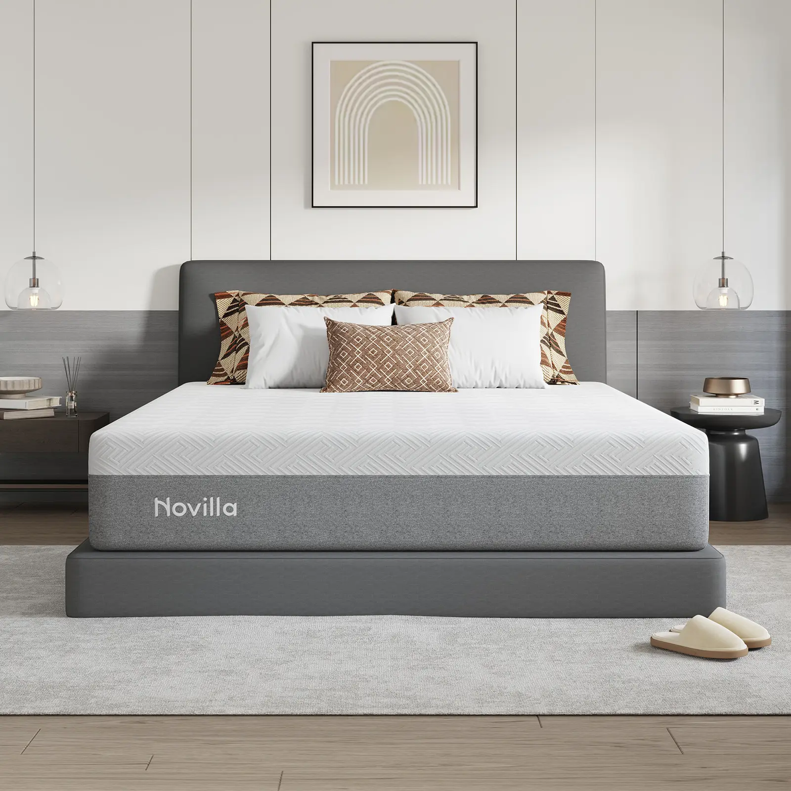 Gel Memory Foam Mattress for Cool Night &  Fiberglass-Free，Full/Queen/KIng Size ,6/8/10/12/14 Inch Medium Firm  in Box for Cool Sleep and Pressure Relief&Perfect Balance of Softness.Back To School