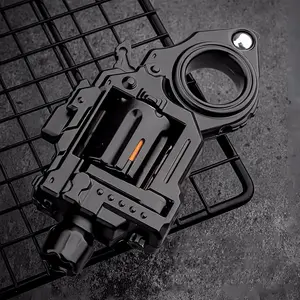 Metal Fidget Toys Adults Gun: Fidget Spinner Cool Fidget Toy for Men Stress Relief Spinner Ring for Finger Concentration Office Study Travel Gift for Man(Black)