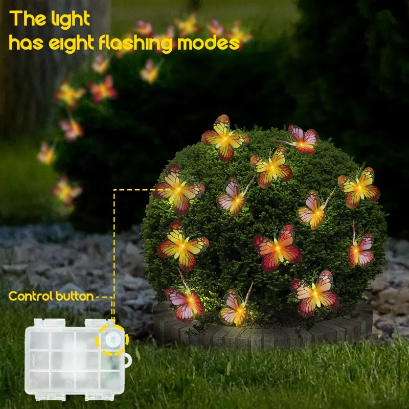 3m Butterfly String Lights, 20 Butterflies, Perfect for Mother's Day, Valentine's Day, Birthday Party Decorations, Battery Powered (batteries Not Included)