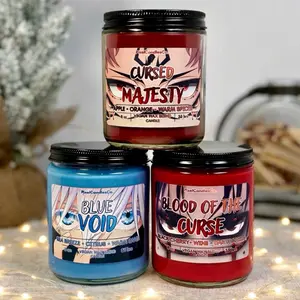Jujutsu Kaisen Inspired Anime Candles - Coconut&Soy Wax - Vegan - Scented - Sukuna - Choso - Gojo