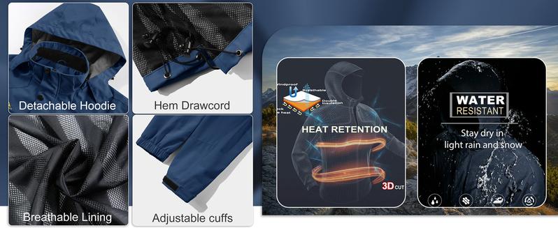 MAGCOMSEN Men's Lightweight Windbreaker Rain Jacket Raincoat with Detachable Hood for Hiking Fishing Activewear Fallfreshness Outdoorfun MAGCOMSEN Men's Lightweight Windbreaker Rain Jacket Raincoat with Detachable Hood for Hiking Fishing Activewear Fallfreshness Outdoorfun