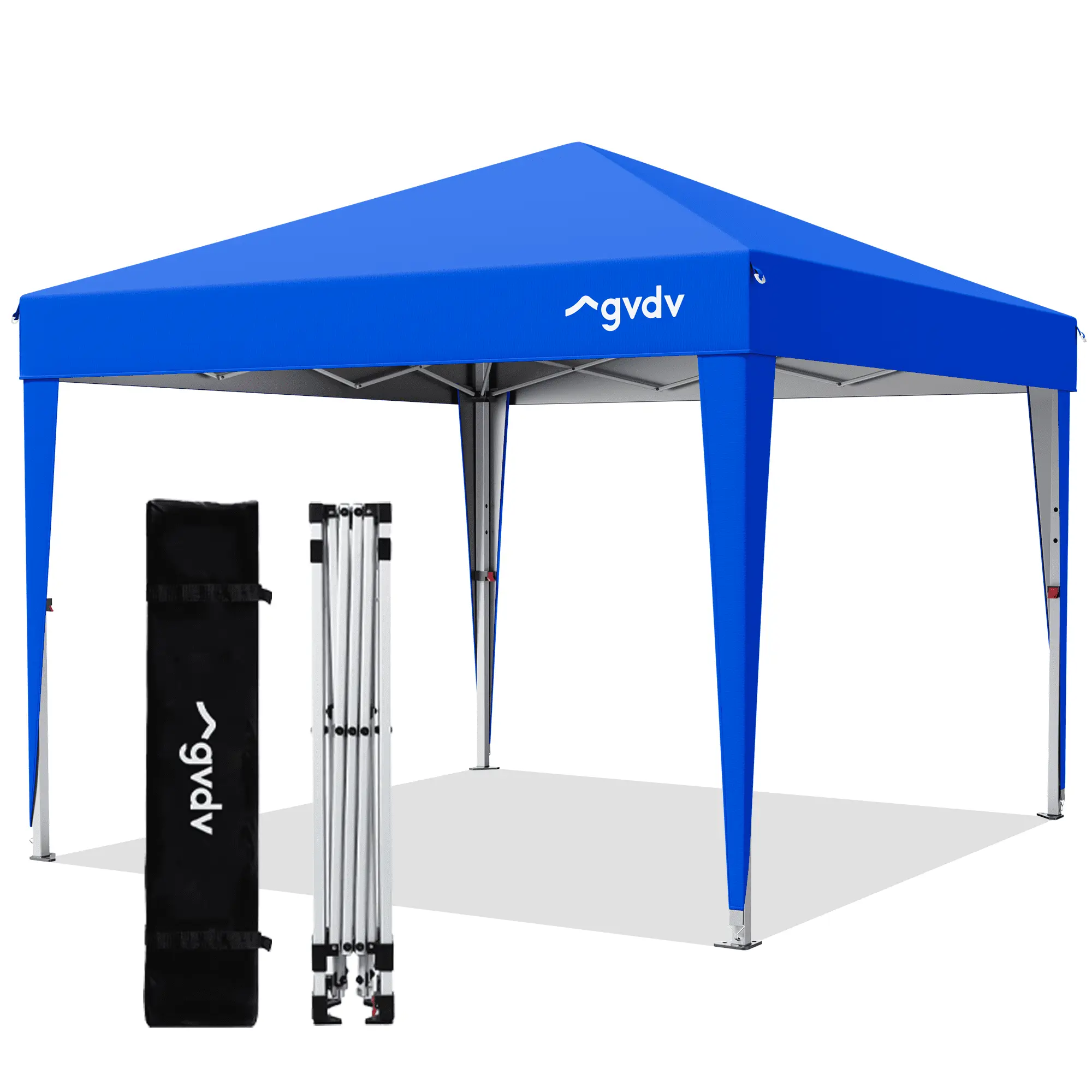 GVDV 10' x 10' Instant Straight Leg Pop-up Commercial Canopy Tent, Outdoor Furniture Shading Shelter for Patios