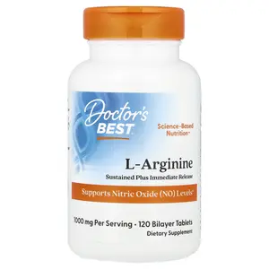 Doctor's Best L-Arginine, 120 Bilayer Tablets (500 mg per Tablet)