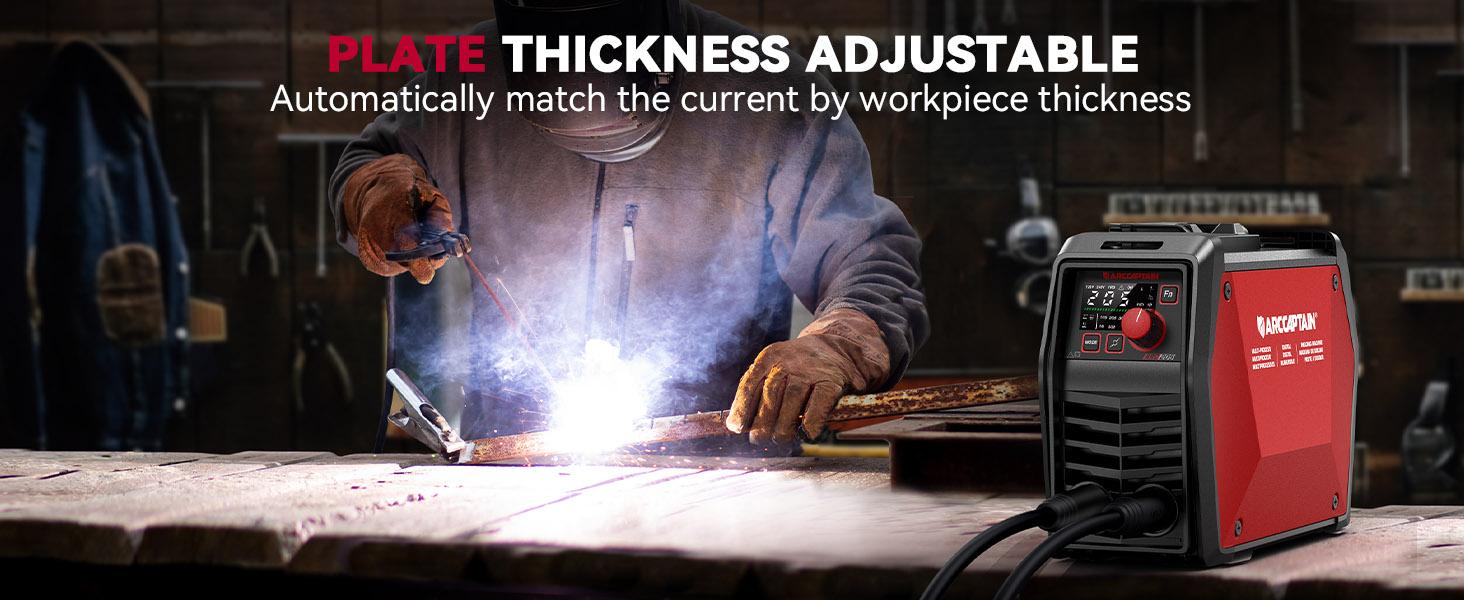 ARCCAPTAIN iControl ARC205 Pro Stick Welder, [APP Control] 205Amp ARC/Lift TIG Welding Machine, Large LED Display, IGBT Inverter 110V/220V MMA Welder with Hot Start, Arc force, and Anti-Stick