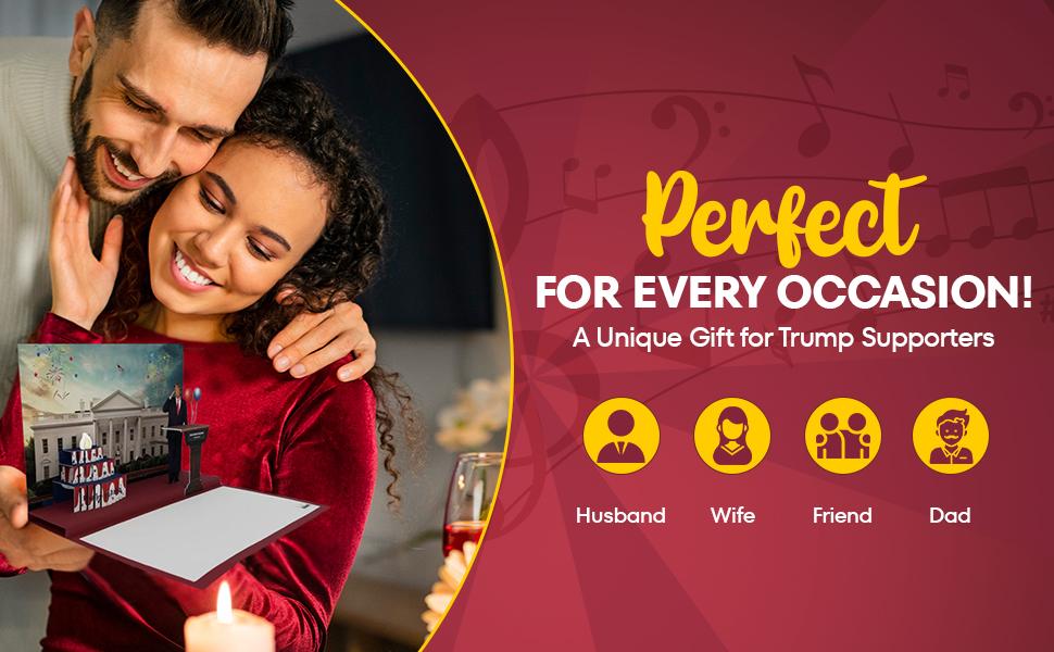 Trump Pop Up Birthday Card - Lights Up and Plays Sound - Presidential