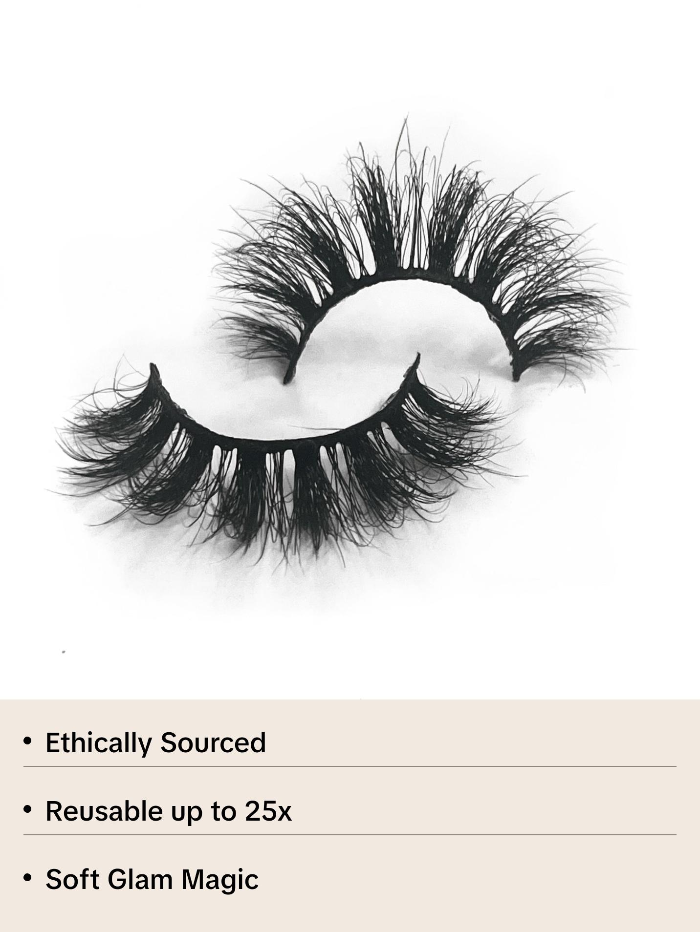 Gabriela Lashes: style “BABYDOLL” (1 pair) 3D Mink Lash Strips, 15mm, Medium Length, Round Wispy Eyelashes, High quality & Reusable Gabriela Lashes: style “BABYDOLL” (1 pair) 3D Mink Lash Strips, 15mm, Medium Length, Round Wispy Eyelashes, High quality & Reusable
