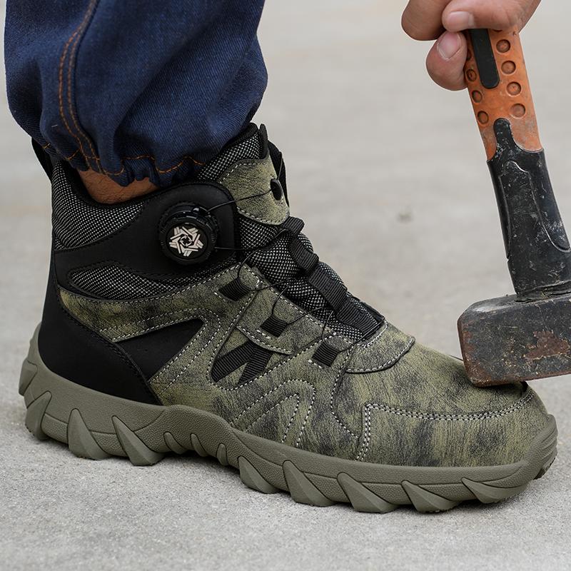 Safety Shoes for Men Steel Toe Shoes Outdoor Waterproof Non-slip Sneakers Durable and Comfortable Men's Climbing Boots for Rugged Outdoor Adventures