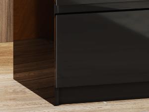 Miuvanity Nightstand Gun Drawer with USB & Type-C Port, LED Light, Modern Design for Office & Bedroom Storage, Includes Charging Station Bedside Table