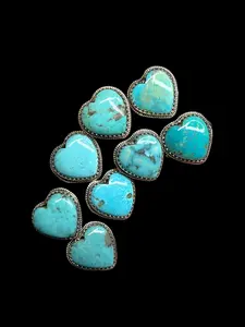 The Arizona Turquoise Heart Rings
