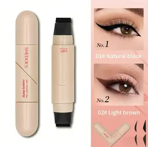 Rotating Winged Eyeliner Transfer Tool Dual-Head Design for Precise Cat Eye & Winged Liner, Waterproof Smudge-Proof Formula,Quick-Drying Makeup for Busy Days andSpecial Occasions