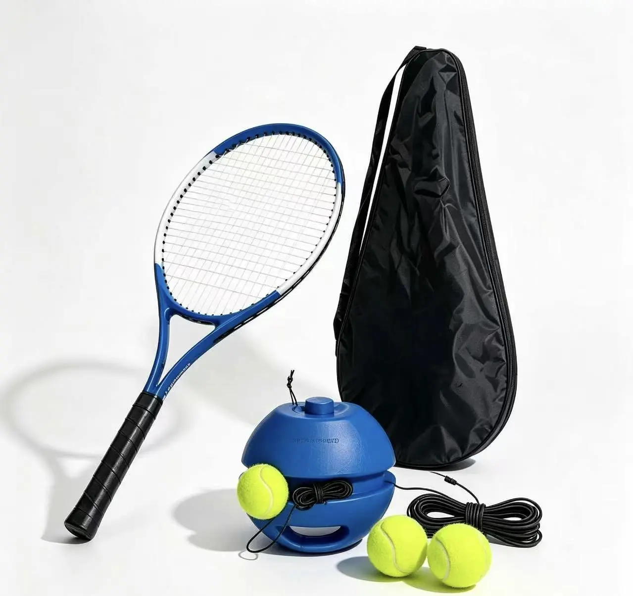 Solo Tennis Trainer Rebound Set & Base Only Options, Portable Tennis Training Equipment for Outdoor Backyard Practice Gear, Family Sports Activity