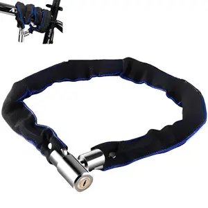 Heavy Duty Anti Theft Chain Lock for Bicycle E Bike Motorcycle Scoeter, 65cm Extra Long Security Bike Lock with High Security, Cut Resistant for Outdoor Gate Shed Parking Use