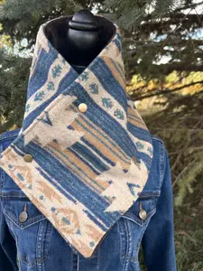 Western Neck Warmer Wool Cowl Rustic Style Ranch Accessory Winter Protection Throat Cover Buckaroo Fashion Country Wear Outdoor Gear Rider