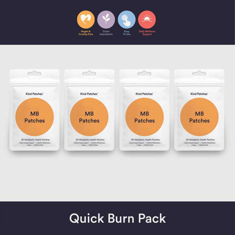 4 Packs of Metabolic Balance Patches:  Energy Support, Support Metabolism, 4 Months Supply, Orange & Grapefruit Extract
