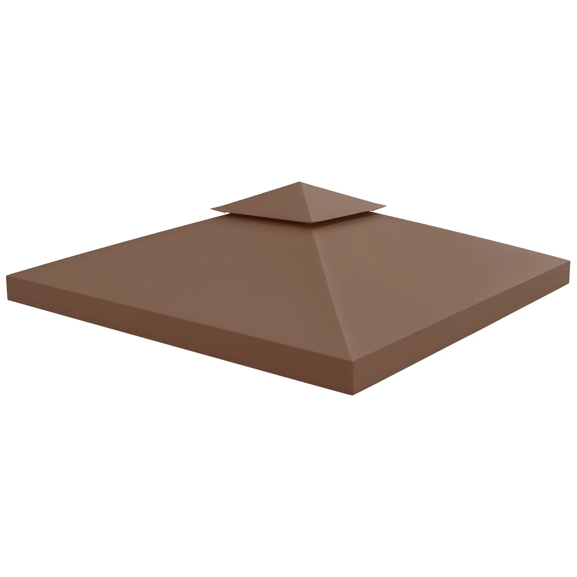 Outsunny 10' x 10' Gazebo Replacement Canopy, 2-Tier Top UV Cover for 9.84' x 9.84' Outdoor Gazebo, Coffee (TOP ONLY)