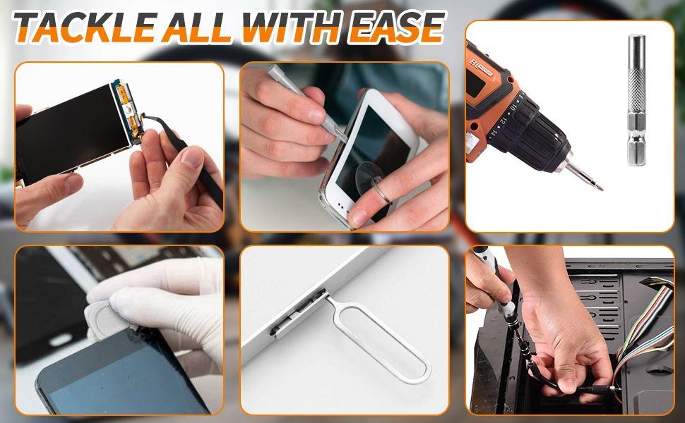 Precision Screwdriver Set, Professional Grade 115 in 1 Magnetic Repair Tool Kit for Electronics, Computer, iPhone, Laptop, Game Console, Watch, Eyeglasses, Modding, and DIY Projects