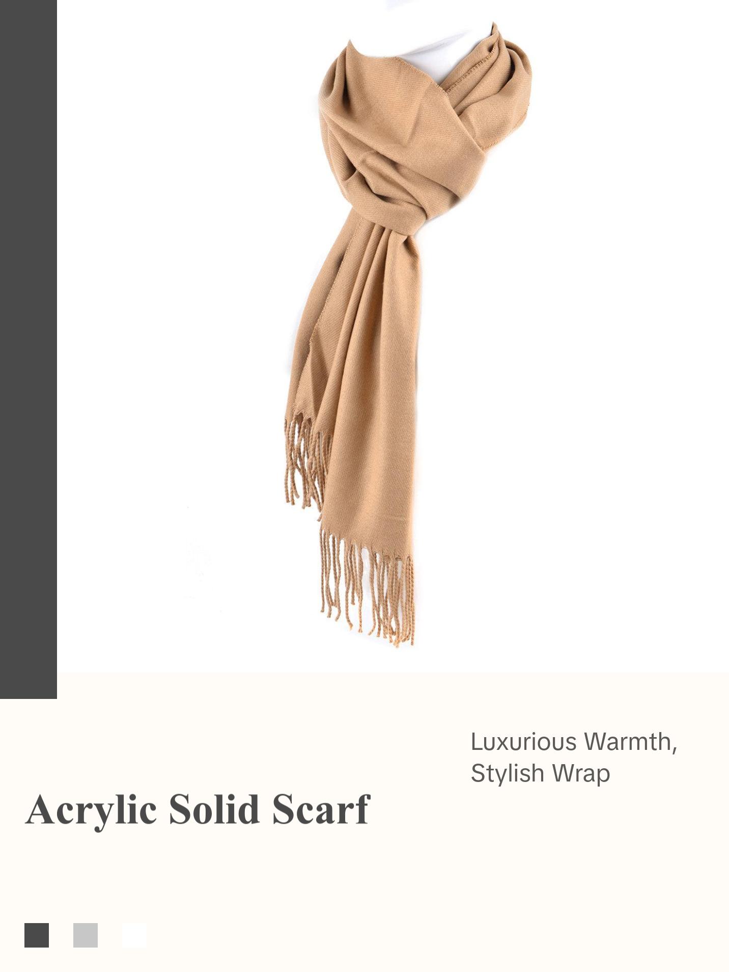 Unisex Solid Color Acrylic Scarves