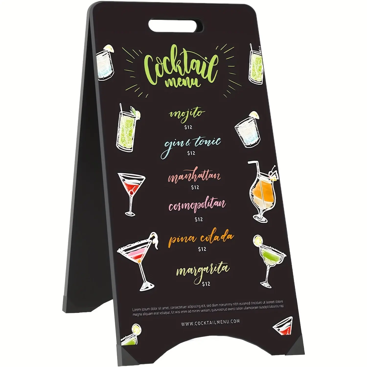 16x32 in Heavy-Duty Double-Sided A-Frame Freestanding Chalkboard Sign with Wood Frame - Foldable Blackboard Menu Display for Restaurant Indoor-Outdoor Use, A Frame Sign