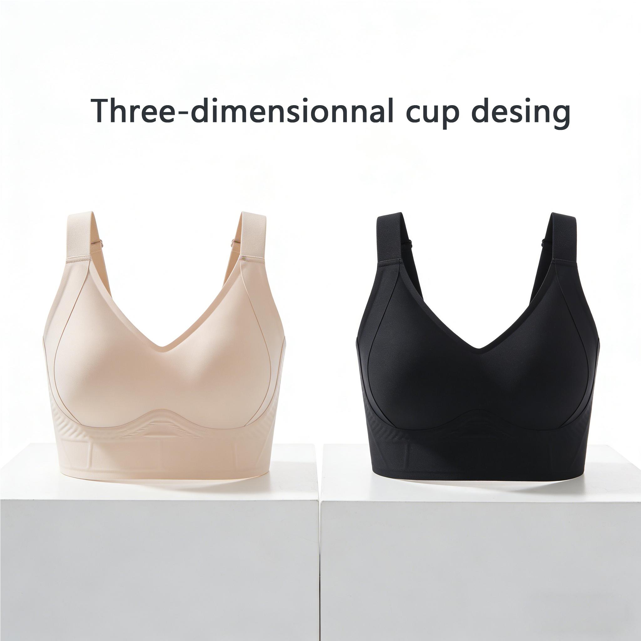 NOVIMA New Plus Size Bra for Women,B-FCups,Wirefree Full Coverage Comfort Slimming Anti-Sagging with 7-Row Hook Strong Support & Push Up second skin wear comfortable breathable mesh cup