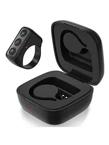 Tiktok Scrolling Button Ring Fingertip Bluetooth Remote Control with Charging Case