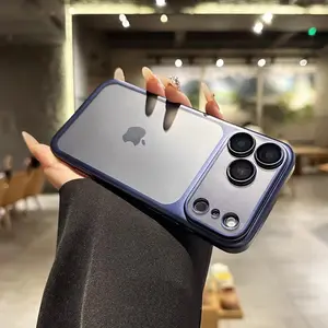 Luxury Metallic Electroplated Polycarbonate Smartphone Cover, Matte Translucent Slim-Fit Ultrathin Customized Accessory for iPhone 12-17 Pro, Pro Max, Plus Models with Wireless Charging Compatibility