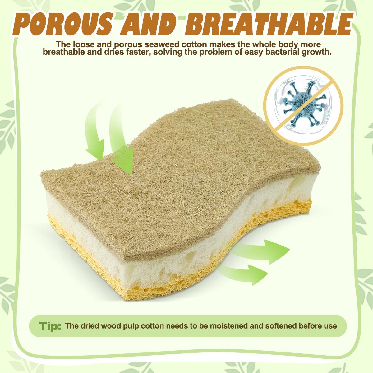 Rantizon Magic Cleaning Sponge 12pcs Scratch-Free Multipurpose Cleaning Scrubber, Eco-Friendly, Kitchen Cleaning Gadgets, Degraded Cotton Surface