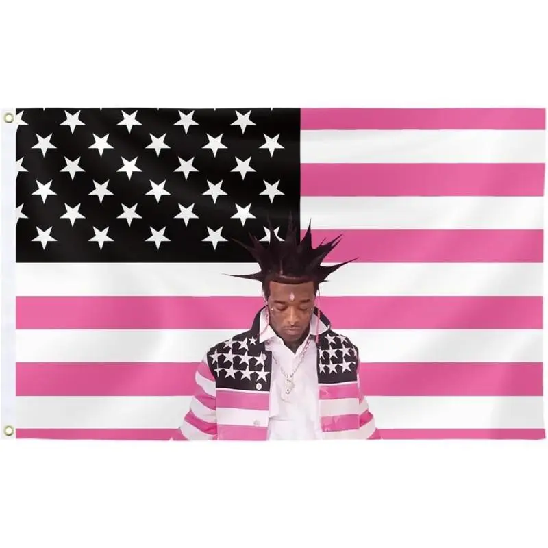 Tapestry Decor United States Flag Tapestry Pink Flag Lil Rapper Uzi Flag Music Album Cover Lightweight Print Home Wall Decor Bedroom Living Room College Dormitory cheap stuff for your room tapestry Poster Decoration