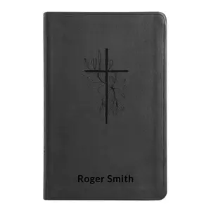 Custom ESV Black Standard Size Thinline Holy Bible Large Print | Floral Cross - Tiktok